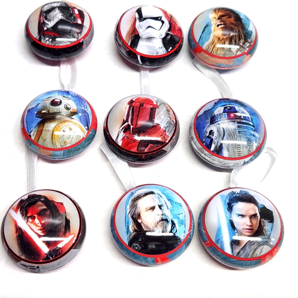 9 Disney Star Wars The Last Jedi Christmas Tree Ornaments Tins Open Inside